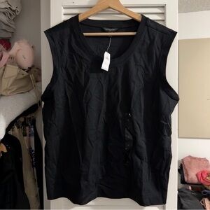 Banana Republic Timeless Cotton Tank Top | Black | L | NWT